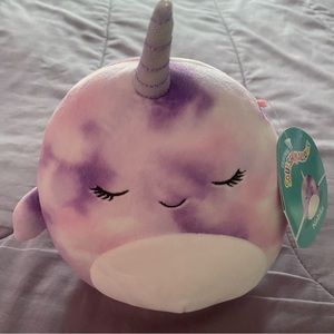 NWT Squishmallows Sea Animal 8" Nabila the Narwhal Plush